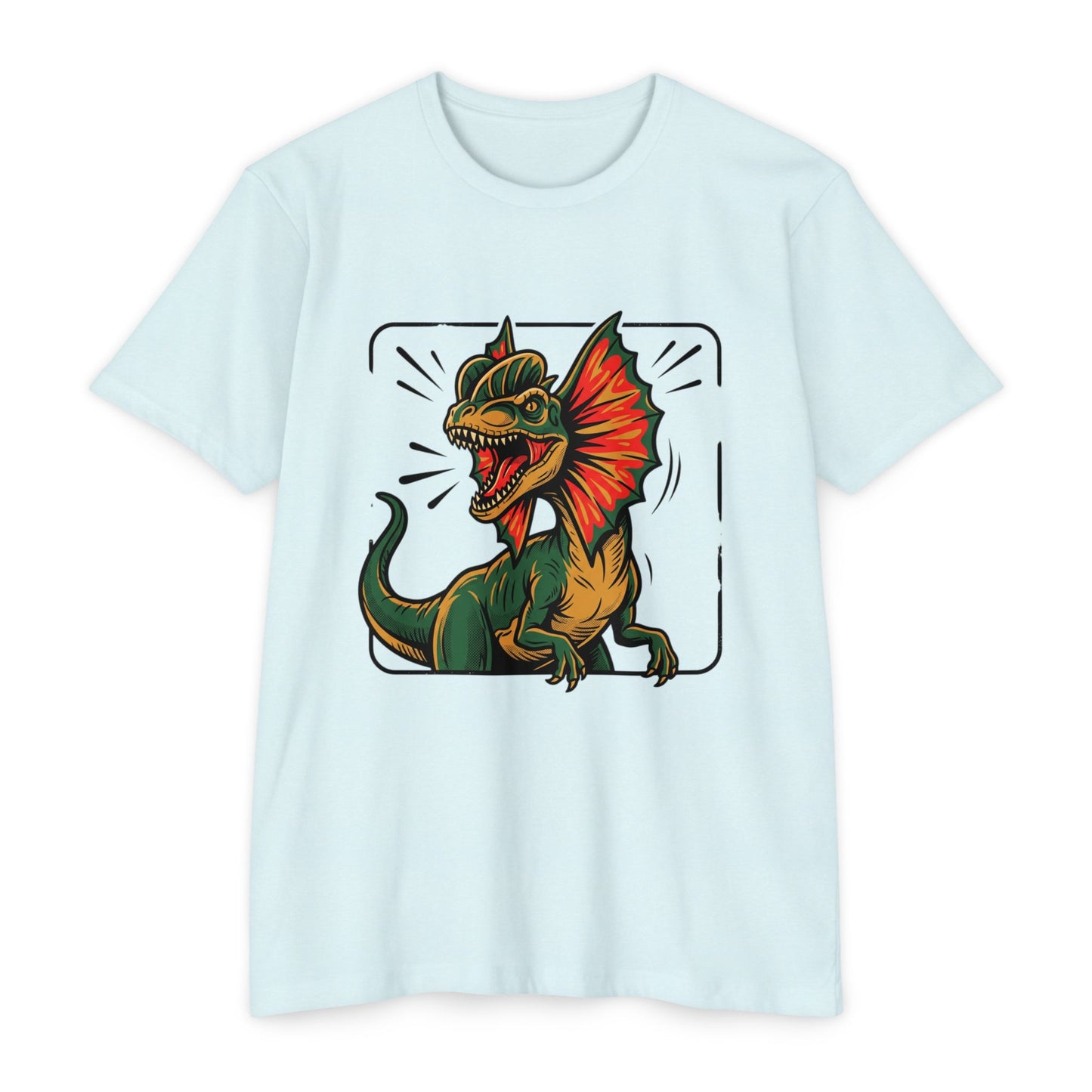Frilled Lizard Dino Tee — Colorful Frill Graphic T-Shirt