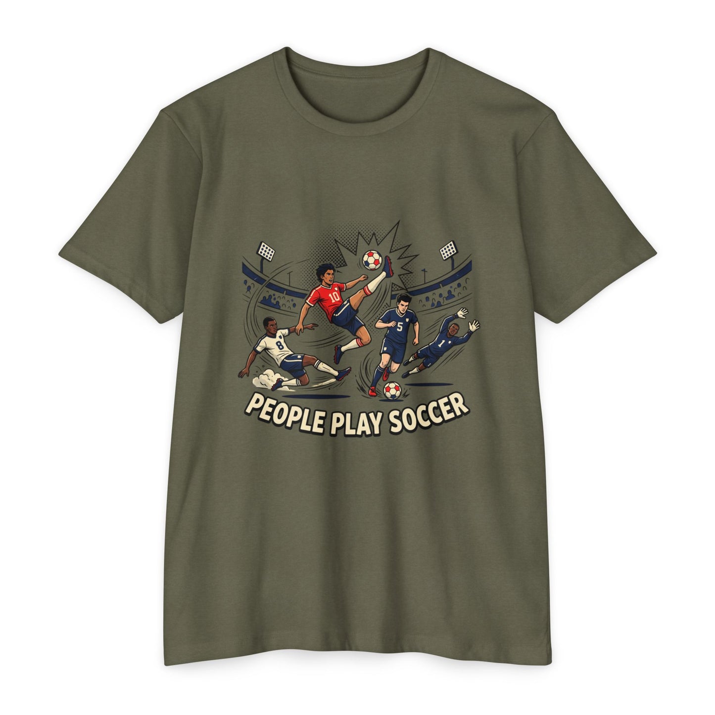 People Play Soccer T-Shirt – Vintage Soccer Players Graphic Tee