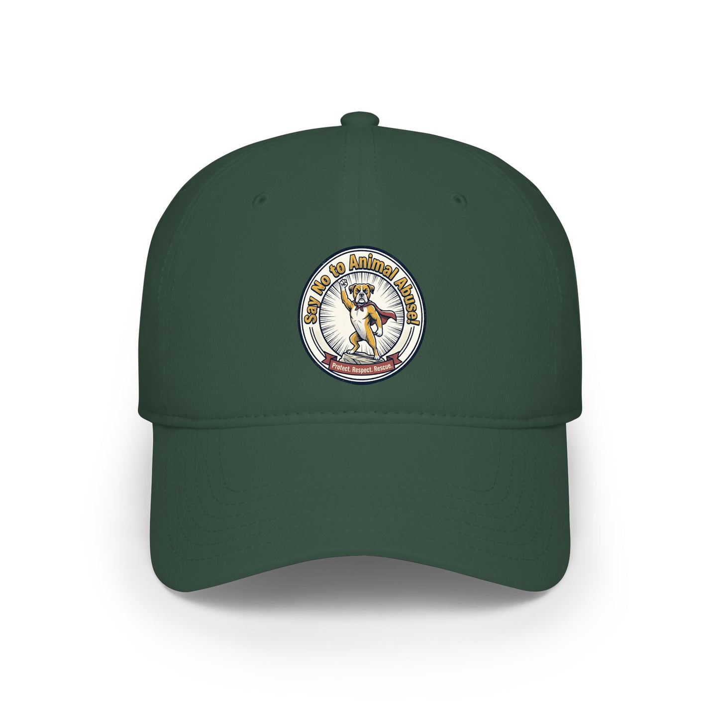 Embroidered Golden Retriever Patch Baseball Cap — Low Profile Red Dog Lover Hat