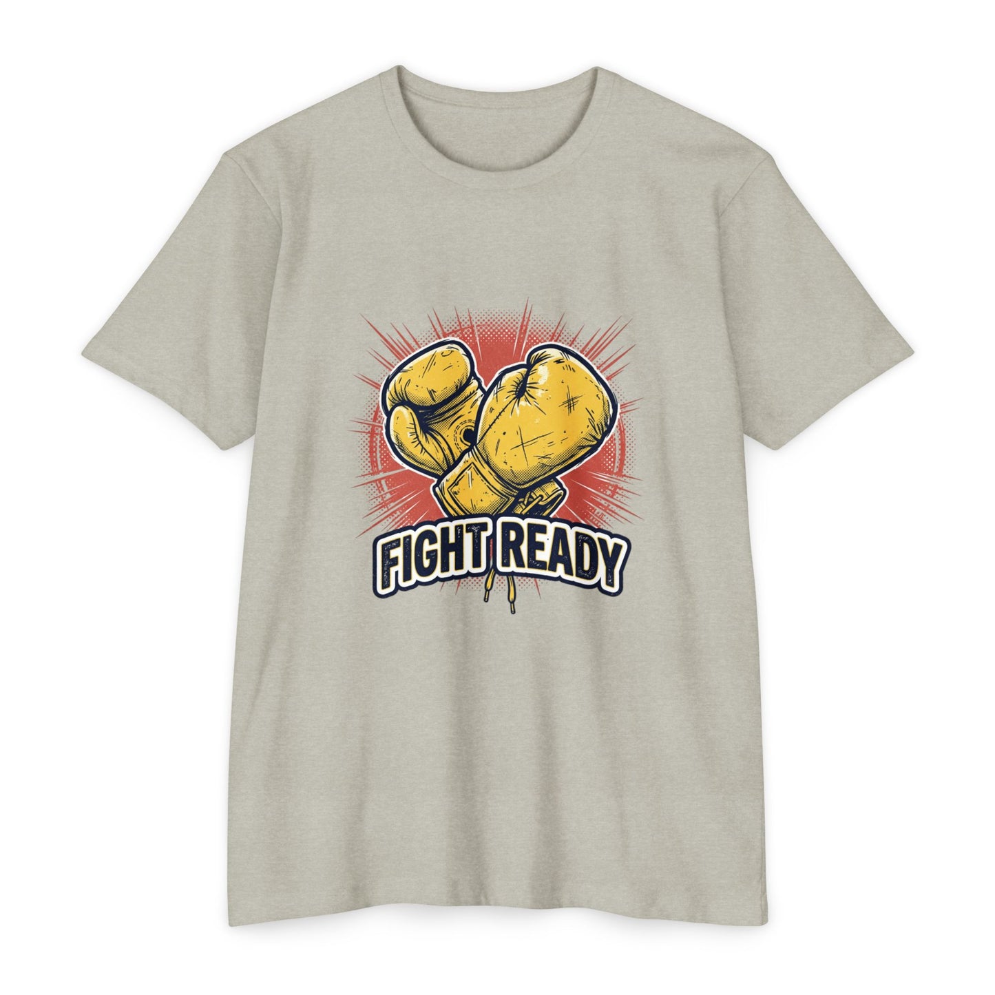 Fight Ready Boxing T-Shirt — Vintage Yellow Gloves Graphic Tee