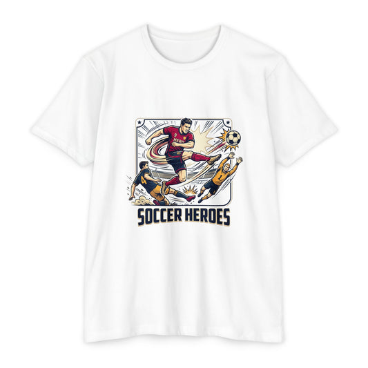 Soccer Heroes Graphic T-Shirt — Vintage Action Soccer Player Tee