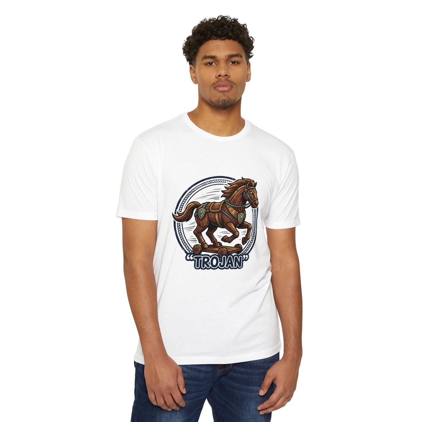 Trojan Horse Vintage Equestrian Logo T-Shirt