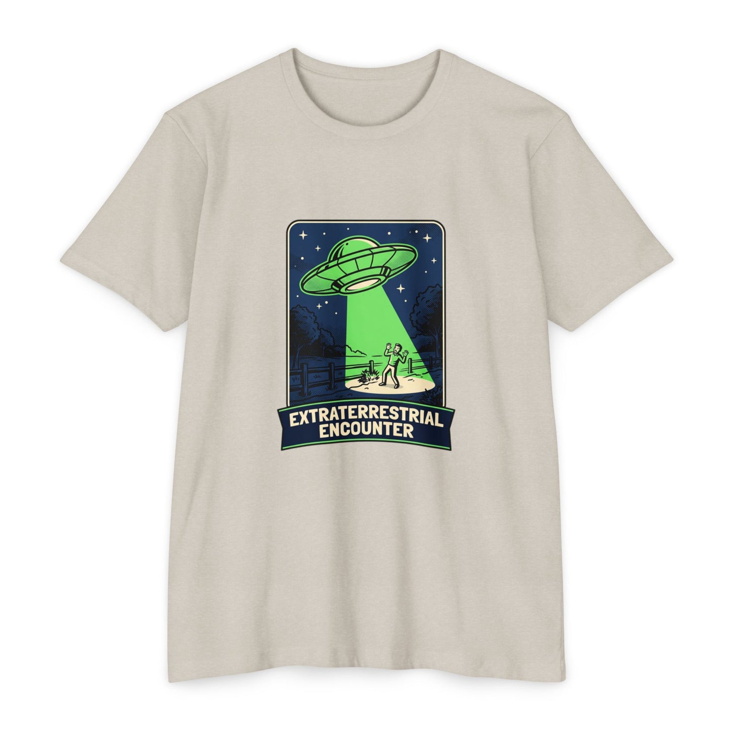 Alien Abduction T-Shirt — “Extraterrestrial Encounter” Vintage UFO Graphic