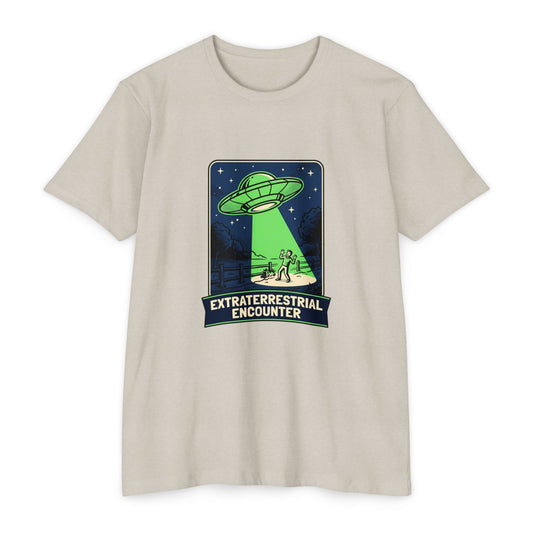 Alien Abduction T-Shirt — “Extraterrestrial Encounter” Vintage UFO Graphic