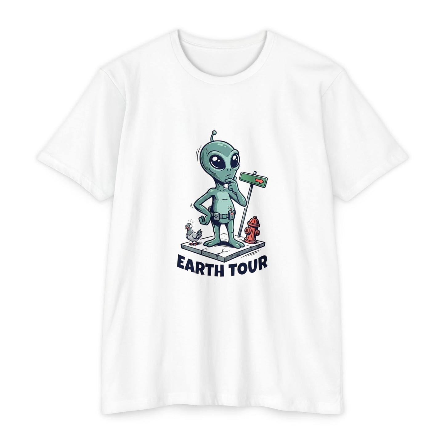 Alien 'Earth Tour' T-Shirt — Cute Space Visitor Graphic Tee