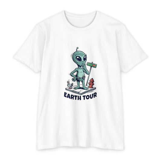 Alien 'Earth Tour' T-Shirt — Cute Space Visitor Graphic Tee