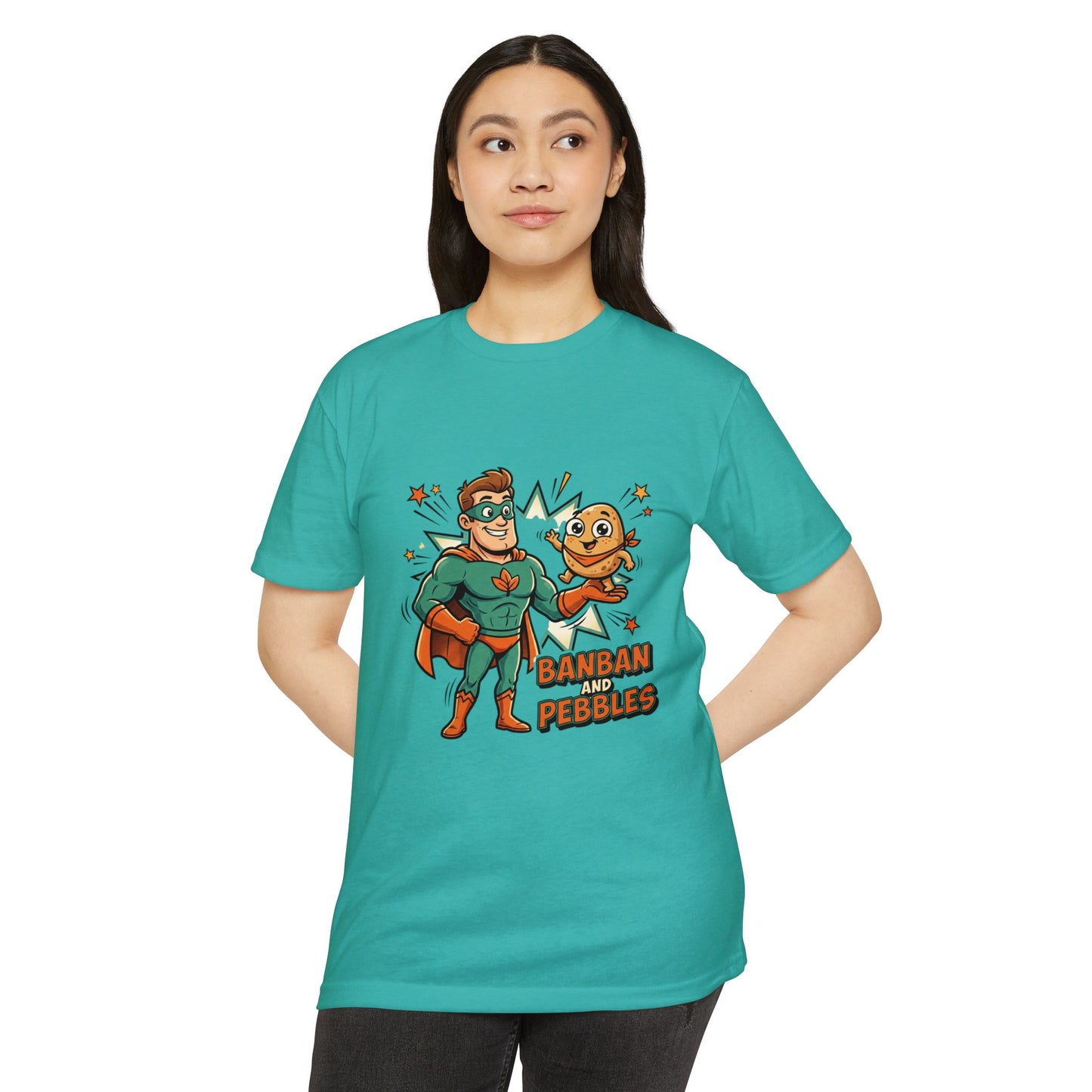 Banban and Pebbles Superhero Kids T-Shirt