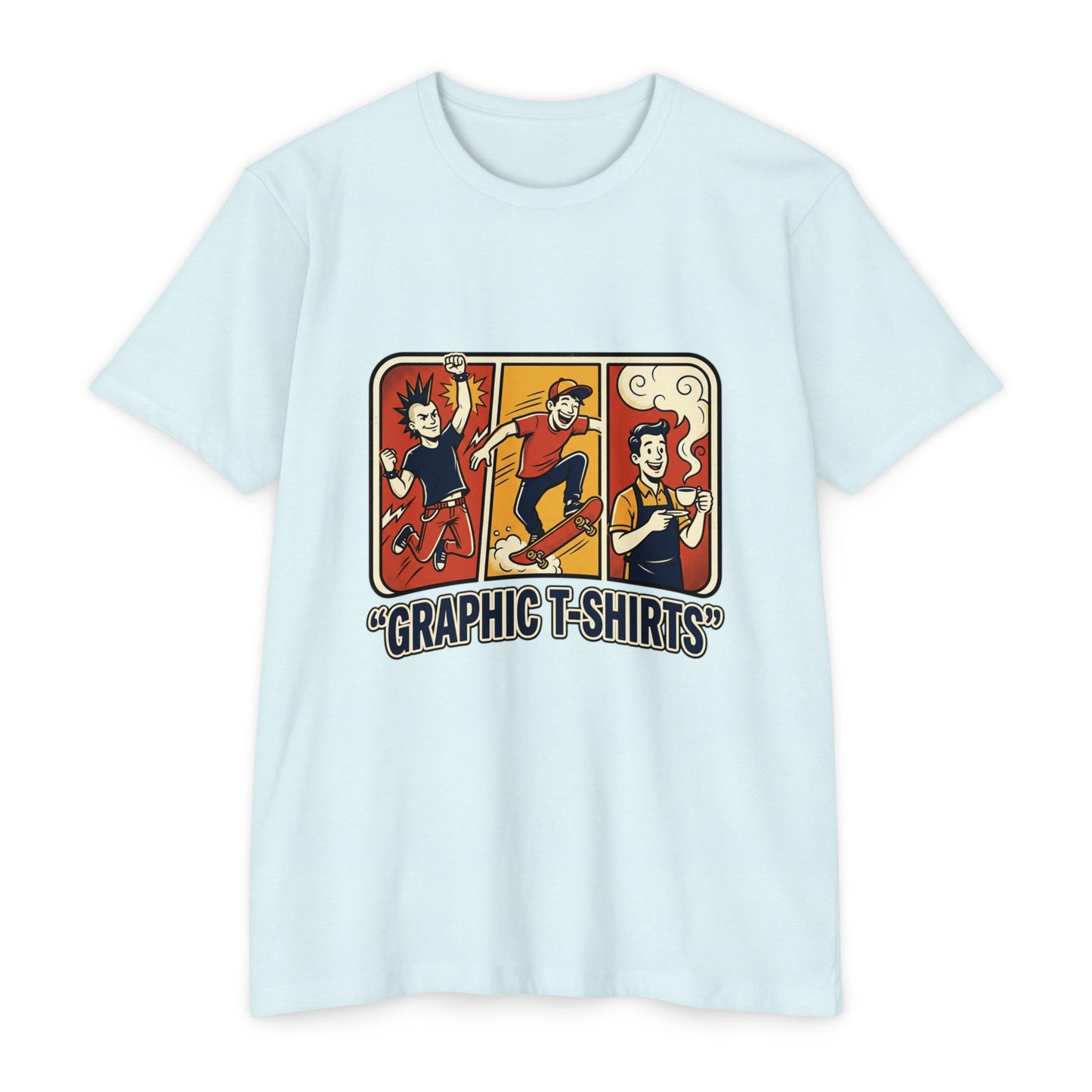 Retro Skateboard Graphic T-Shirt — Vintage Cartoon Skate Tee