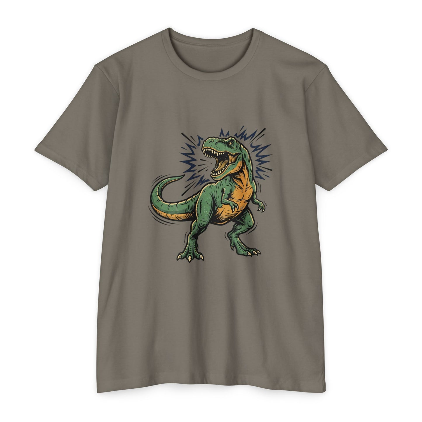 Camiseta — Camiseta retro con ilustración de T-Rex rugiendo