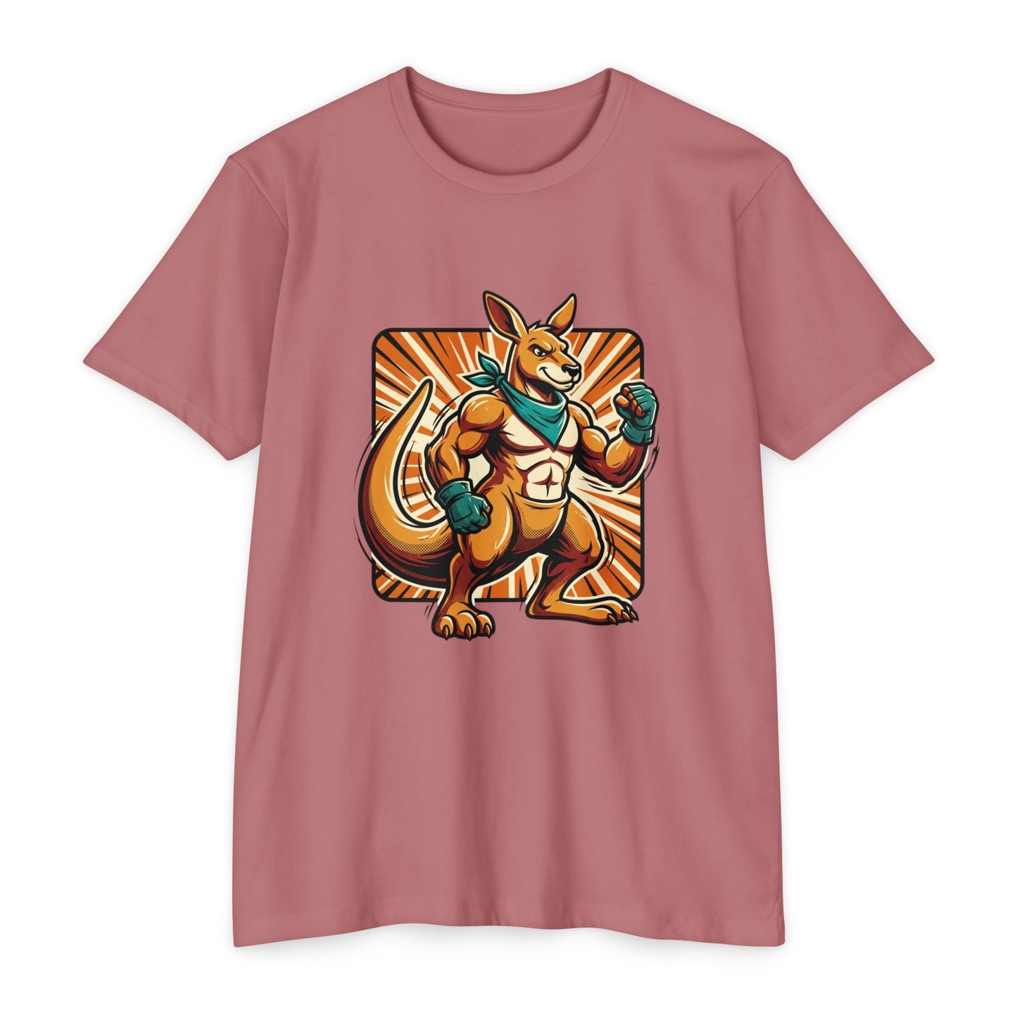 Camiseta con gráfico de canguro boxeador – Camiseta retro con mascota de luchador