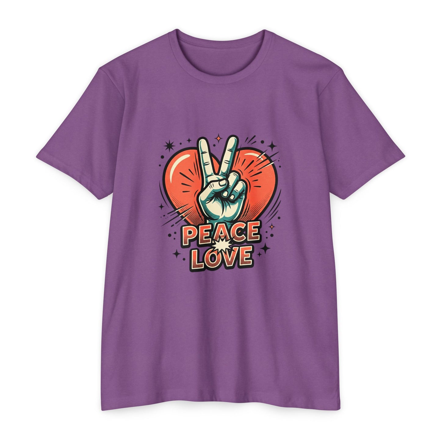 Peace Love Graphic T-Shirt — Retro Vibe Peace Sign Tee