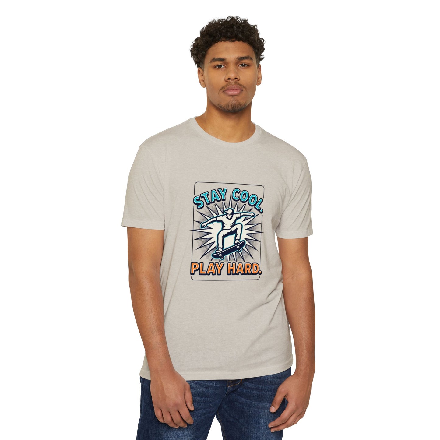 Stay Cool Play Hard Skateboard T-Shirt