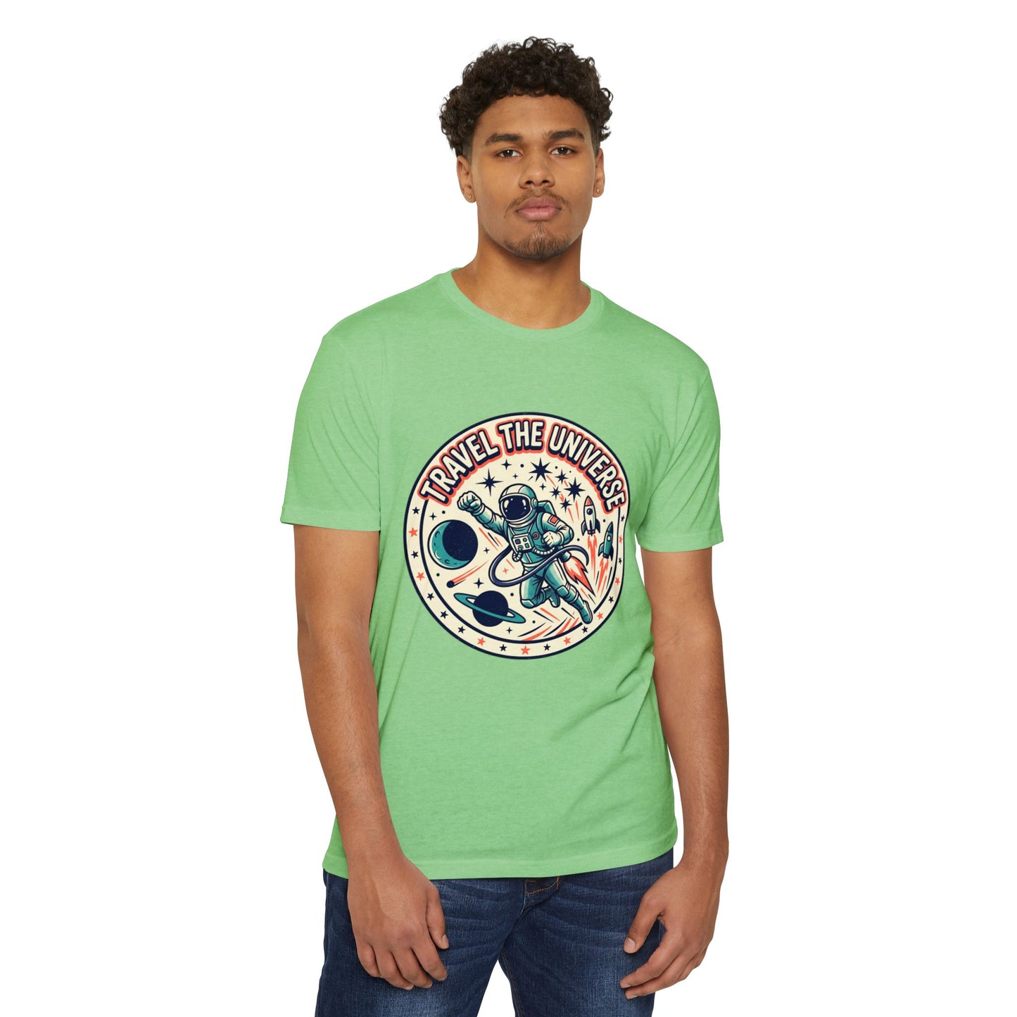 Travel the Universe Astronaut Retro Space T-Shirt