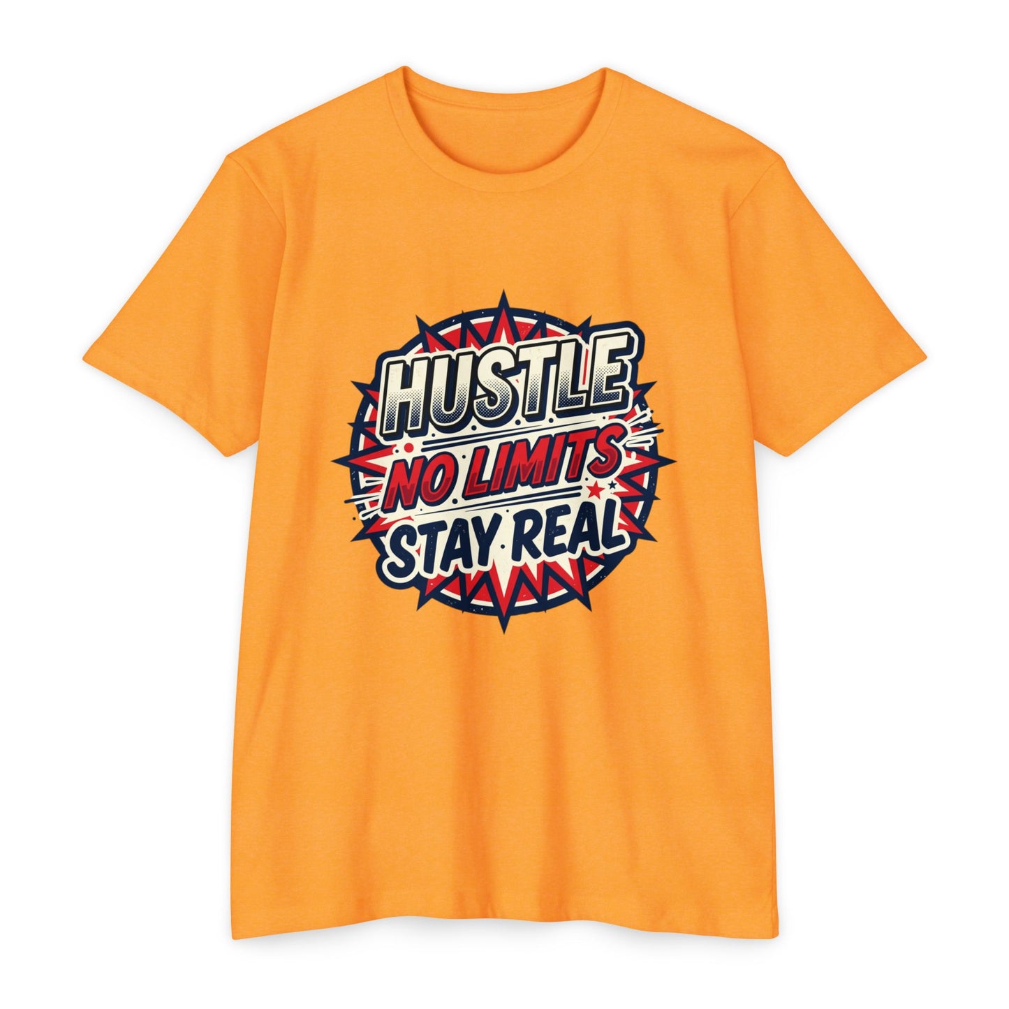 Hustle No Limits Stay Real Graphic T-Shirt
