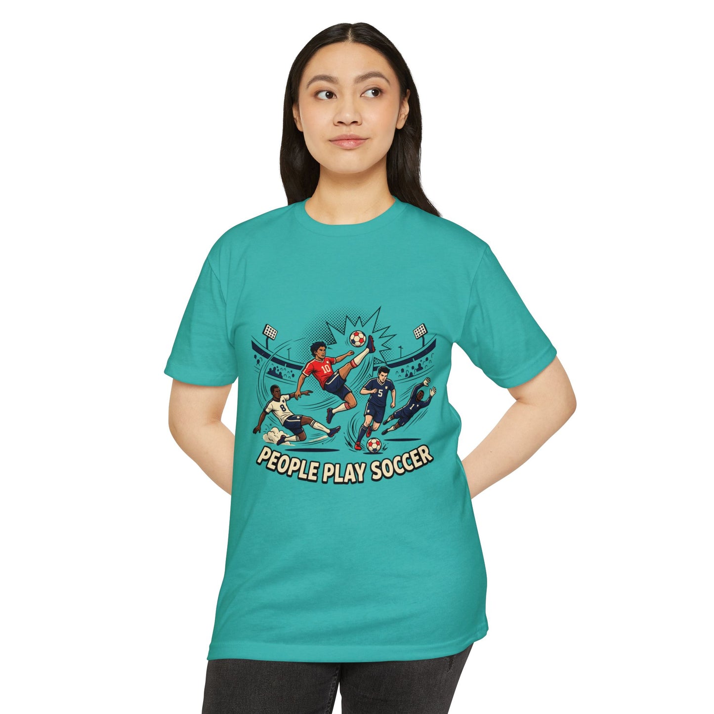 People Play Soccer T-Shirt – Vintage Soccer Players Graphic Tee