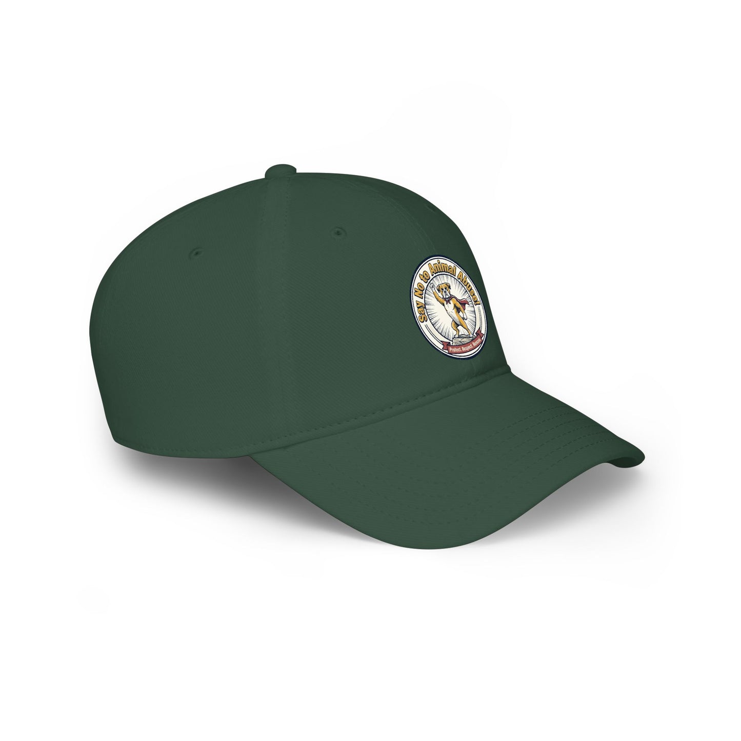 Embroidered Golden Retriever Patch Baseball Cap — Low Profile Red Dog Lover Hat