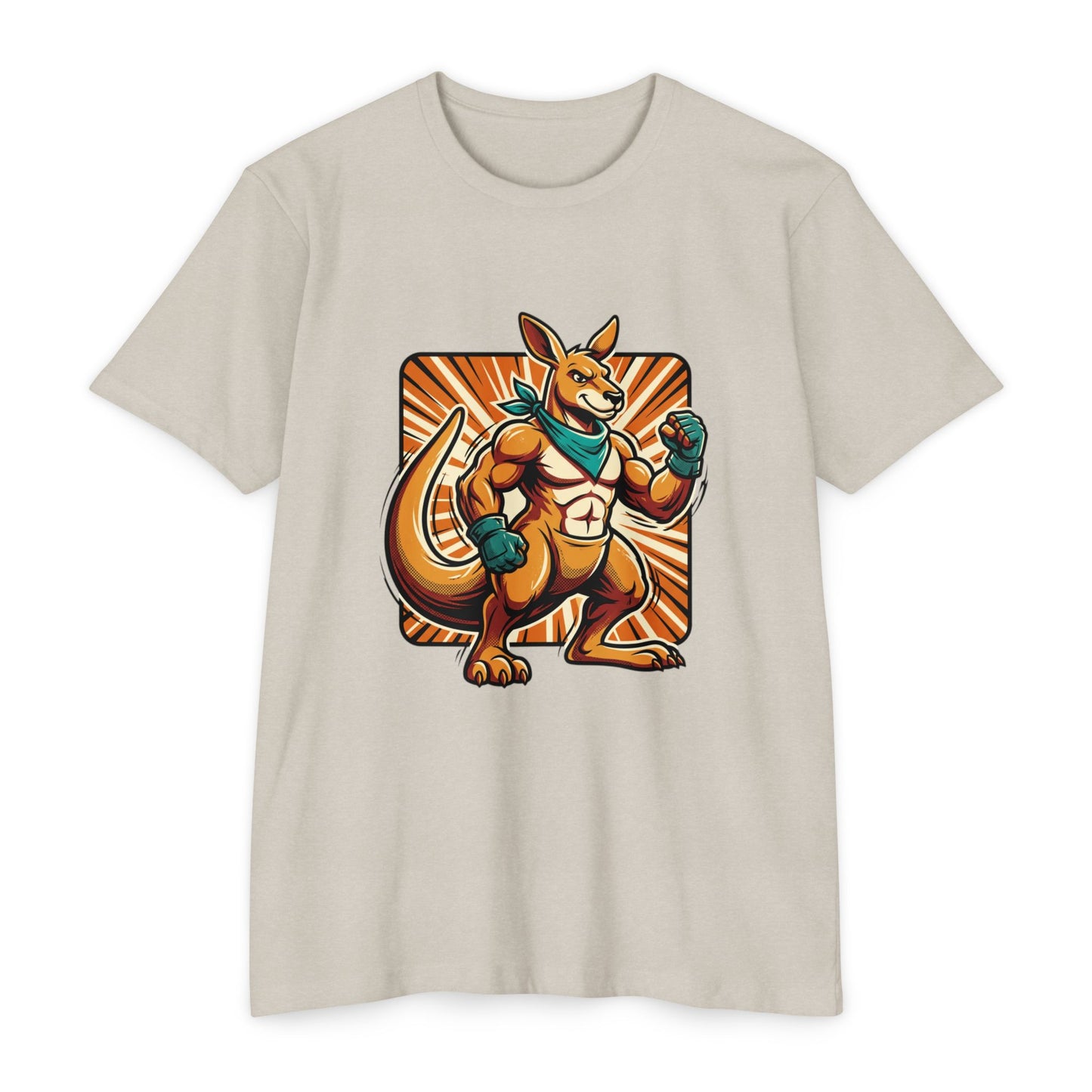 Camiseta con gráfico de canguro boxeador – Camiseta retro con mascota de luchador