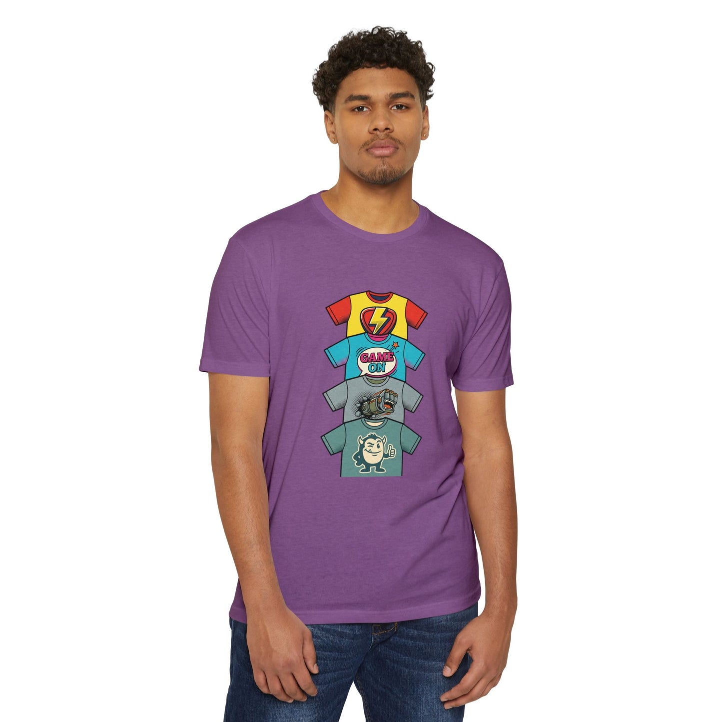 Playful Superhero Gamer Graphic T-Shirt