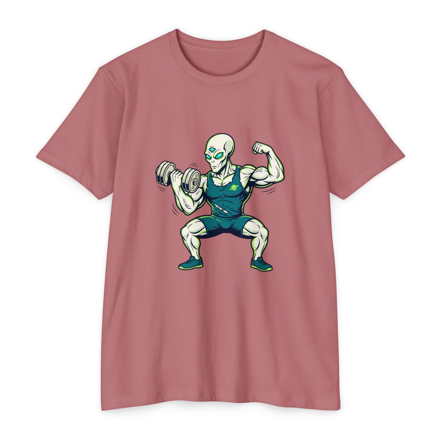 Alien Weightlifter Gym T-Shirt — Fitness Workout Tee