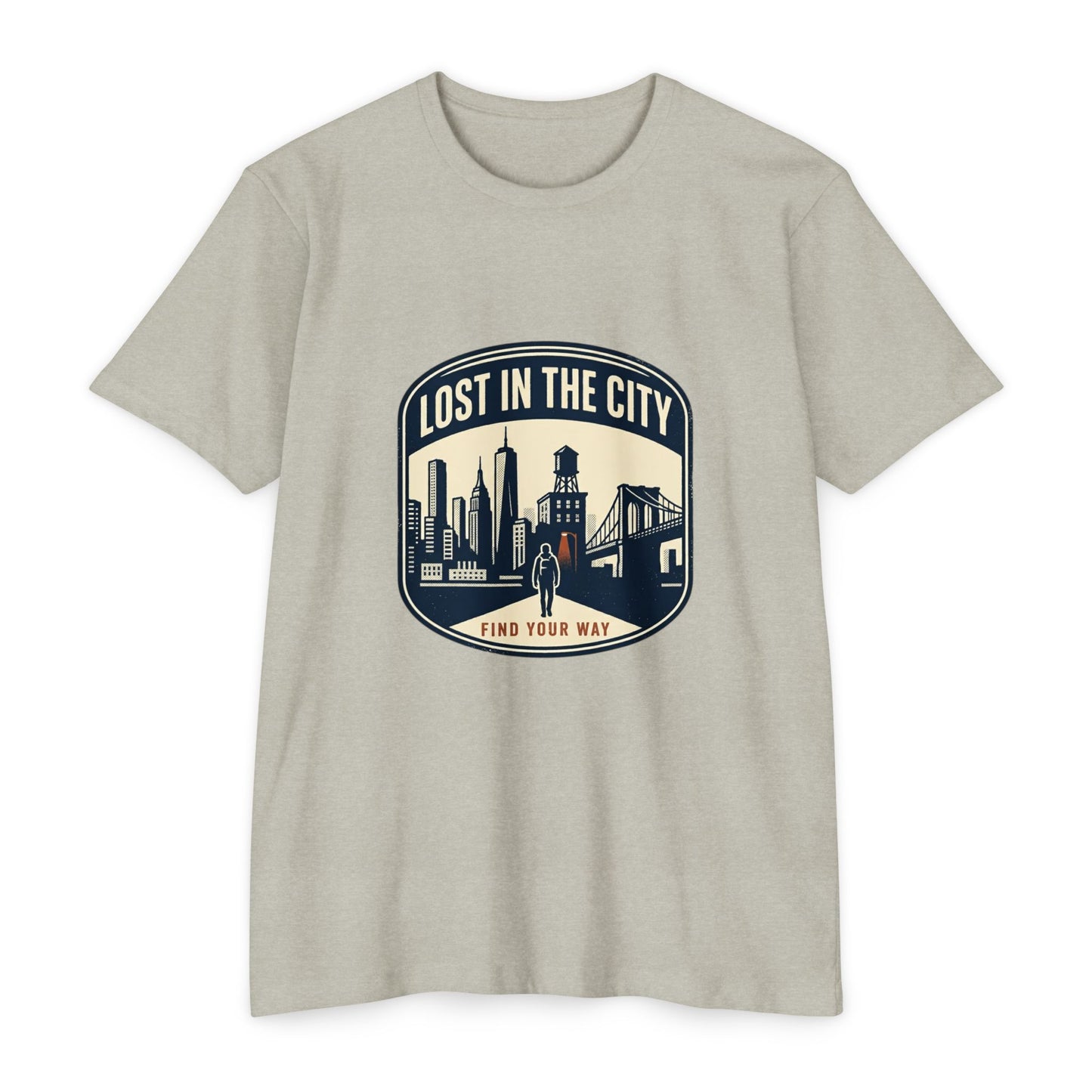 Find Your Way Vintage Urban Skyline T-Shirt