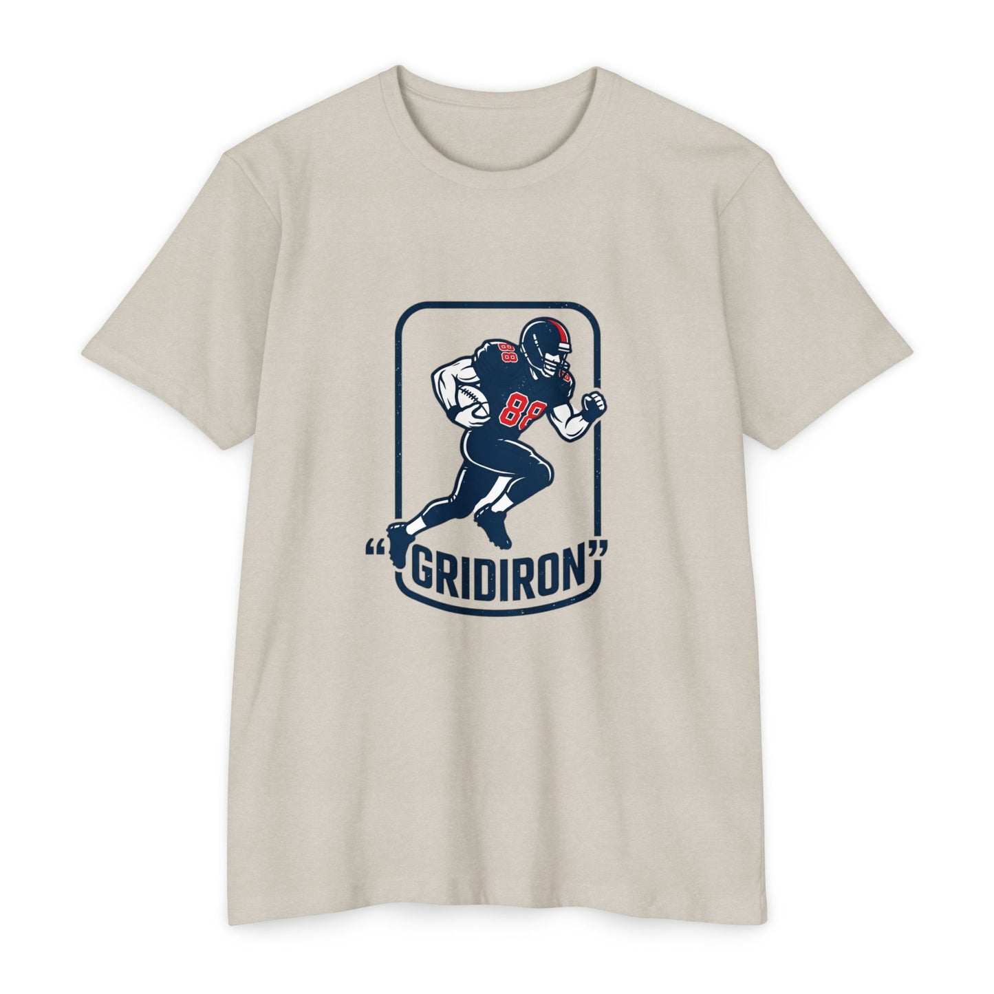 Gridiron Football Player T-Shirt — Retro Helmet Design