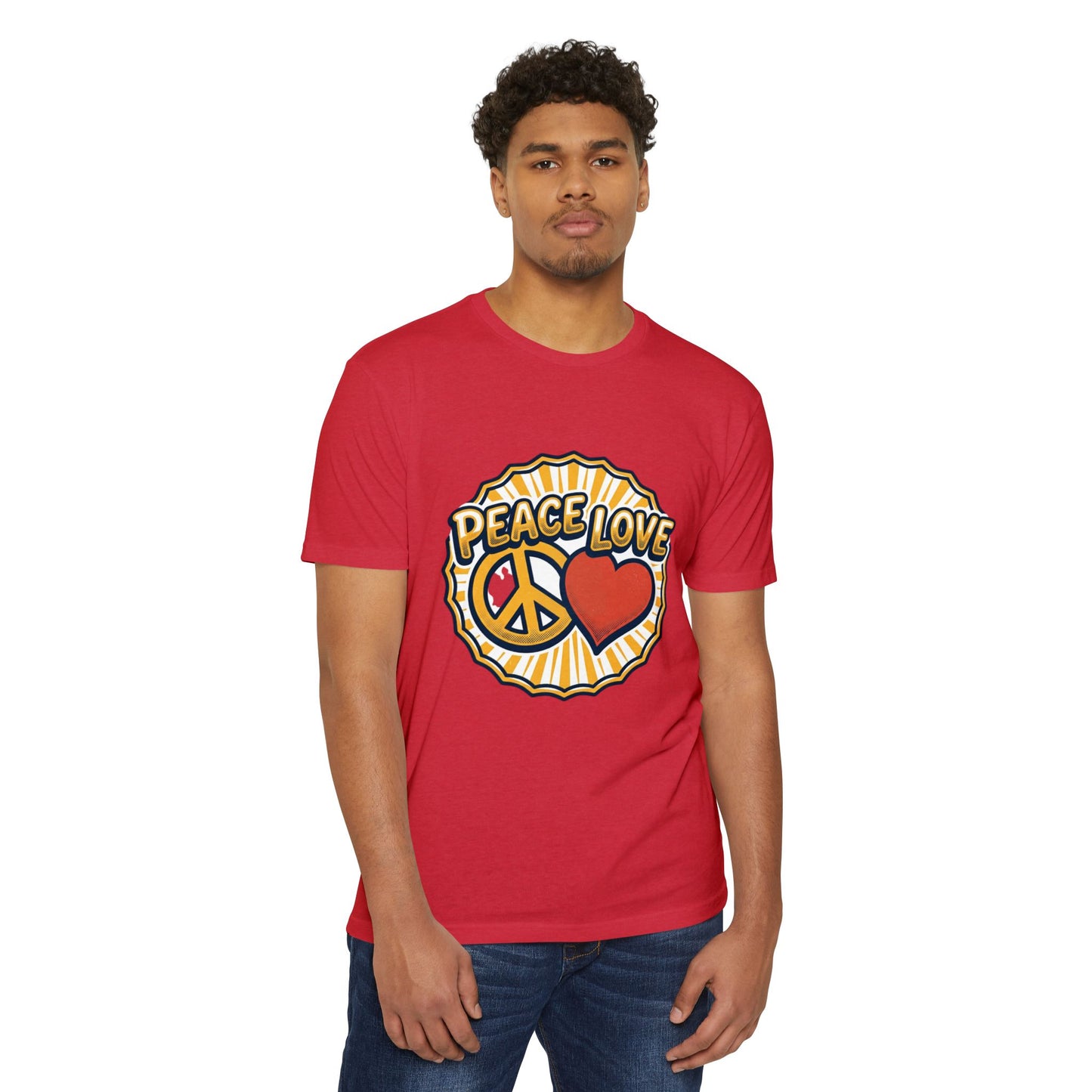 Peace Love Heart T-Shirt – Retro 70s Peace Sign Tee
