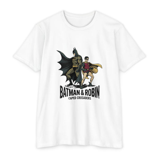 Batman & Robin Caped Crusaders Vintage Superhero T-Shirt
