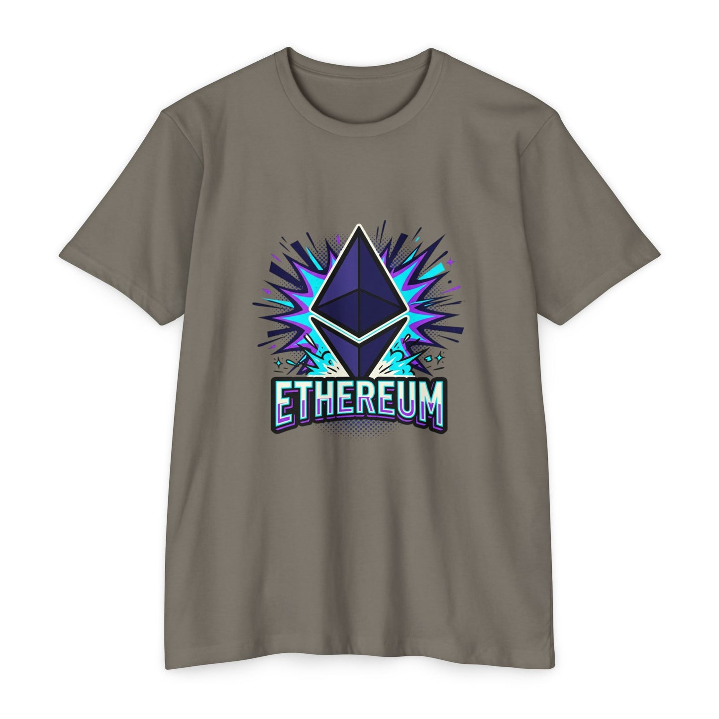 Ethereum Crypto Logo T-Shirt — Retro Neon Blockchain Tee