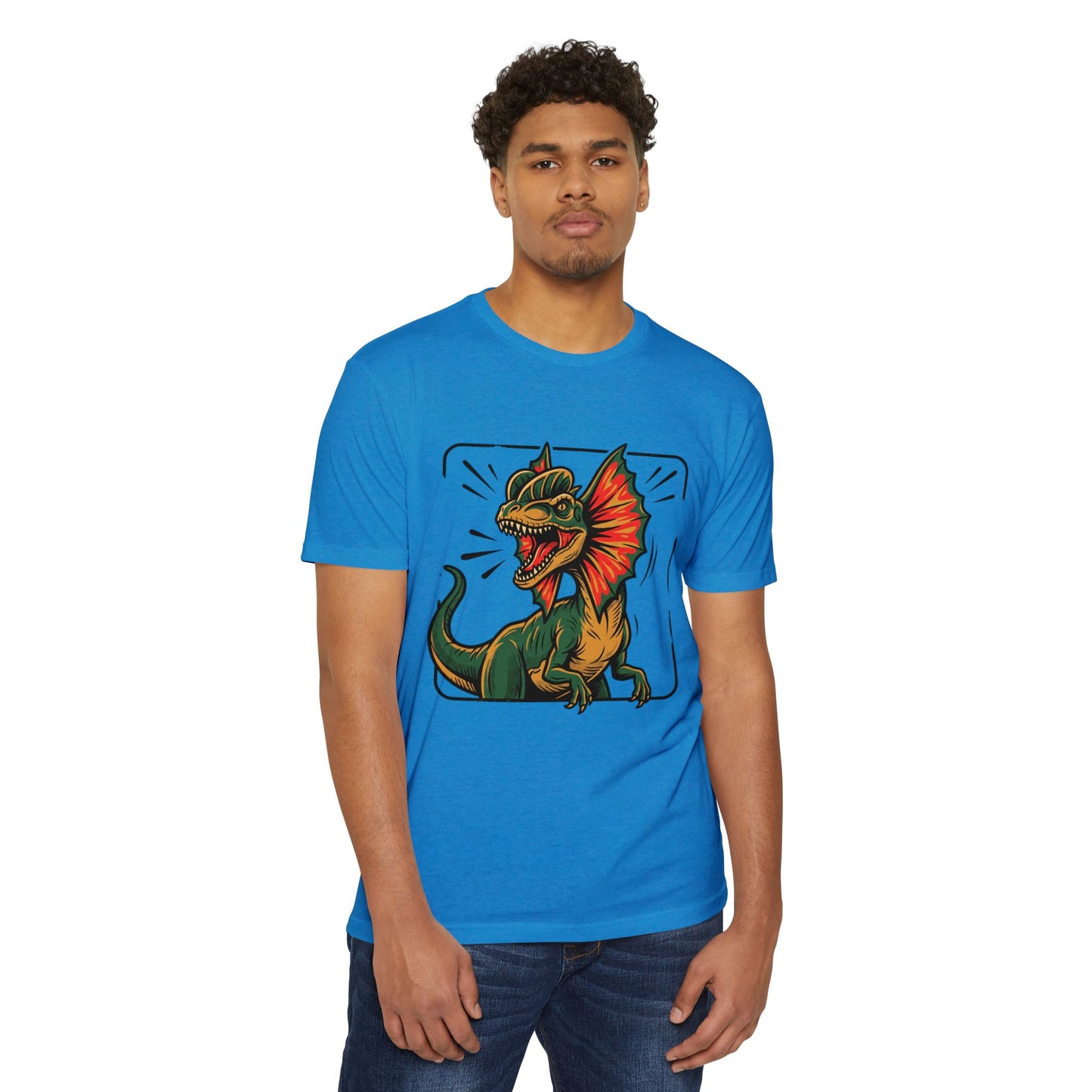 Frilled Lizard Dino Tee — Colorful Frill Graphic T-Shirt