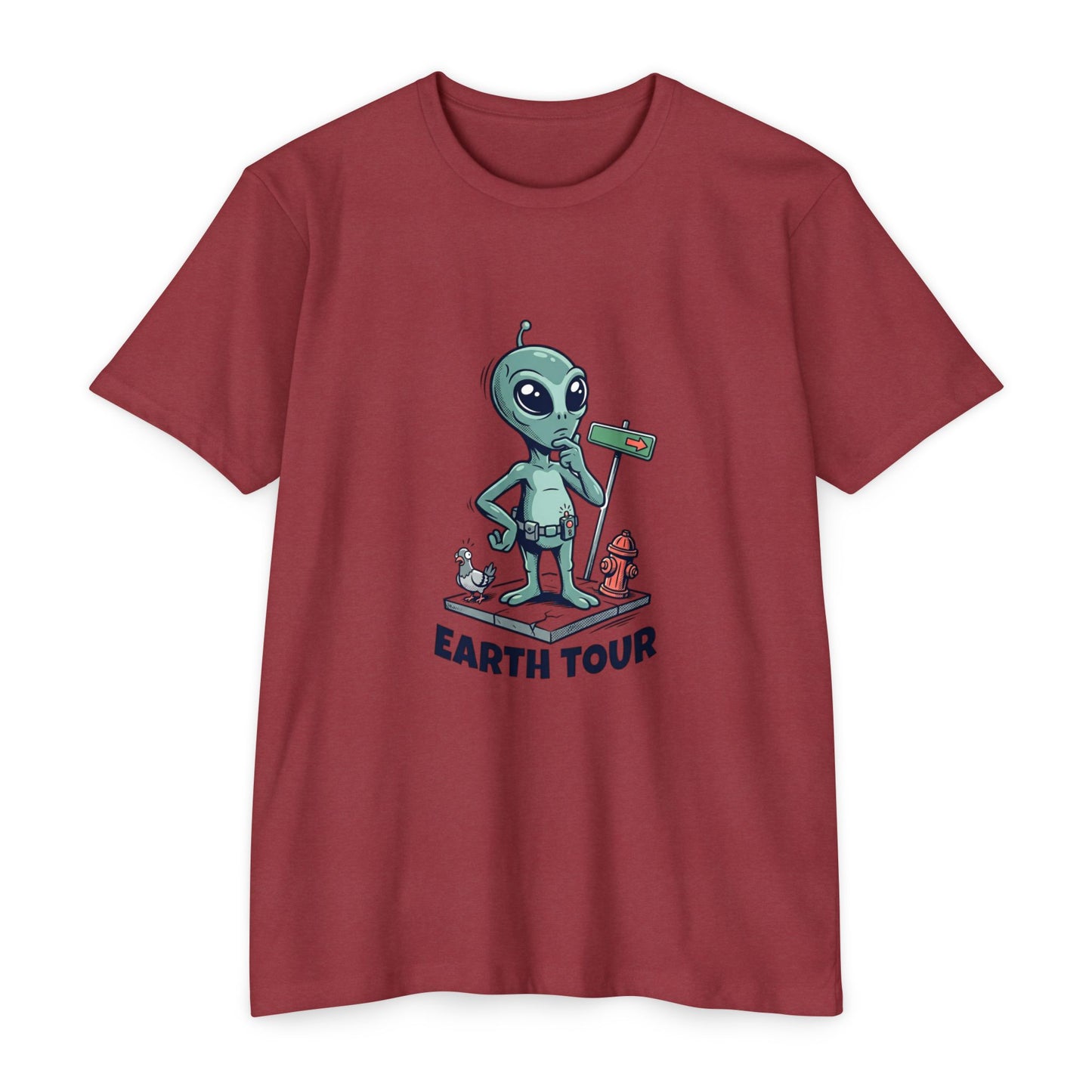 Alien 'Earth Tour' T-Shirt — Cute Space Visitor Graphic Tee