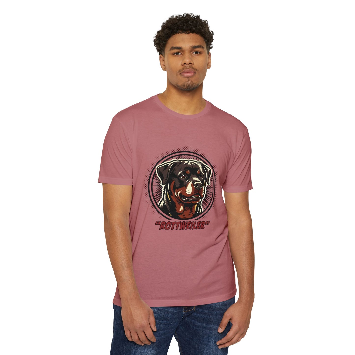 Rottweiler Vintage Portrait T-Shirt — Retro Dog Graphic Tee