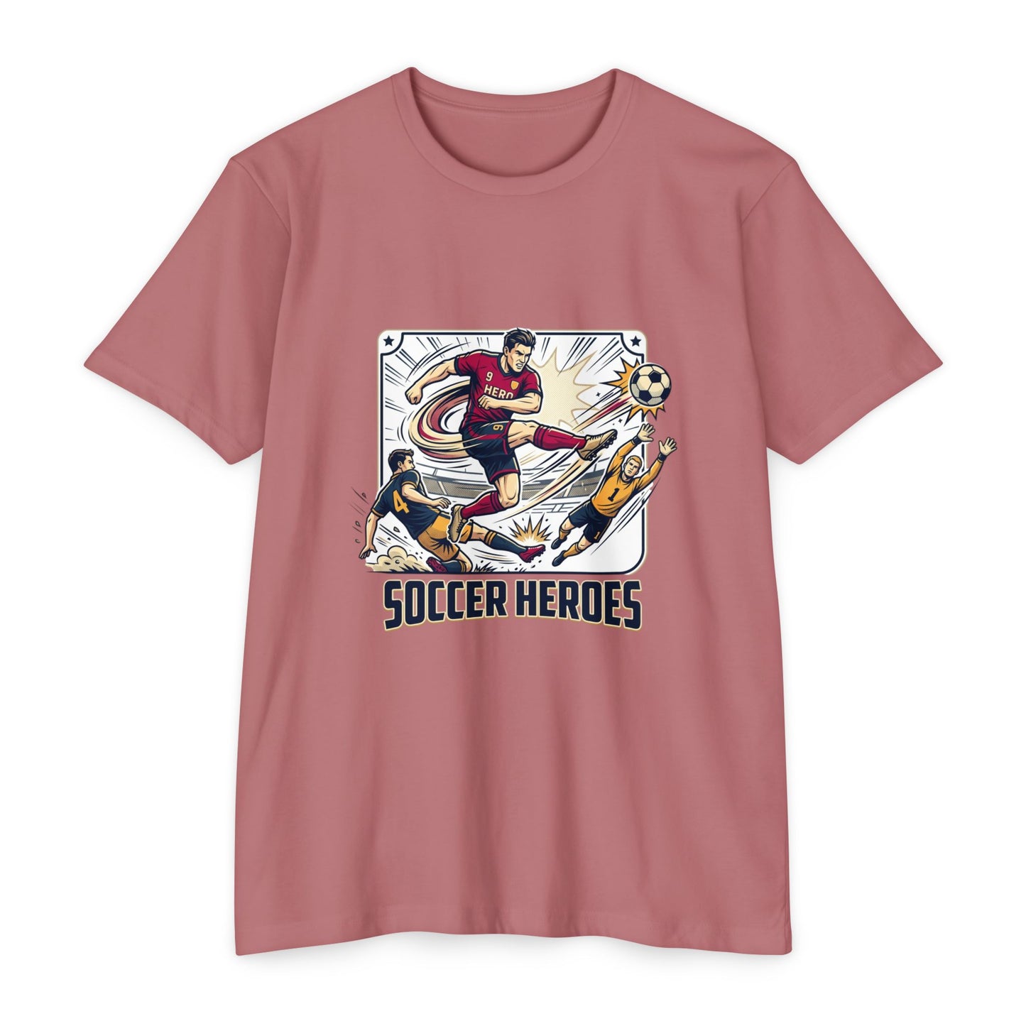 Soccer Heroes Graphic T-Shirt — Vintage Action Soccer Player Tee