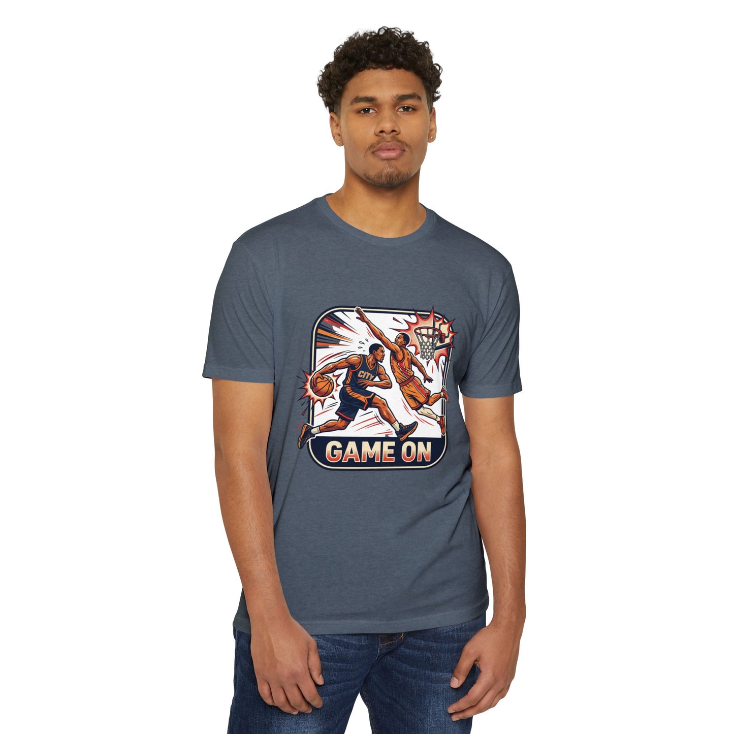 Basketball T-Shirt — Retro 'Game On' Dunk Design