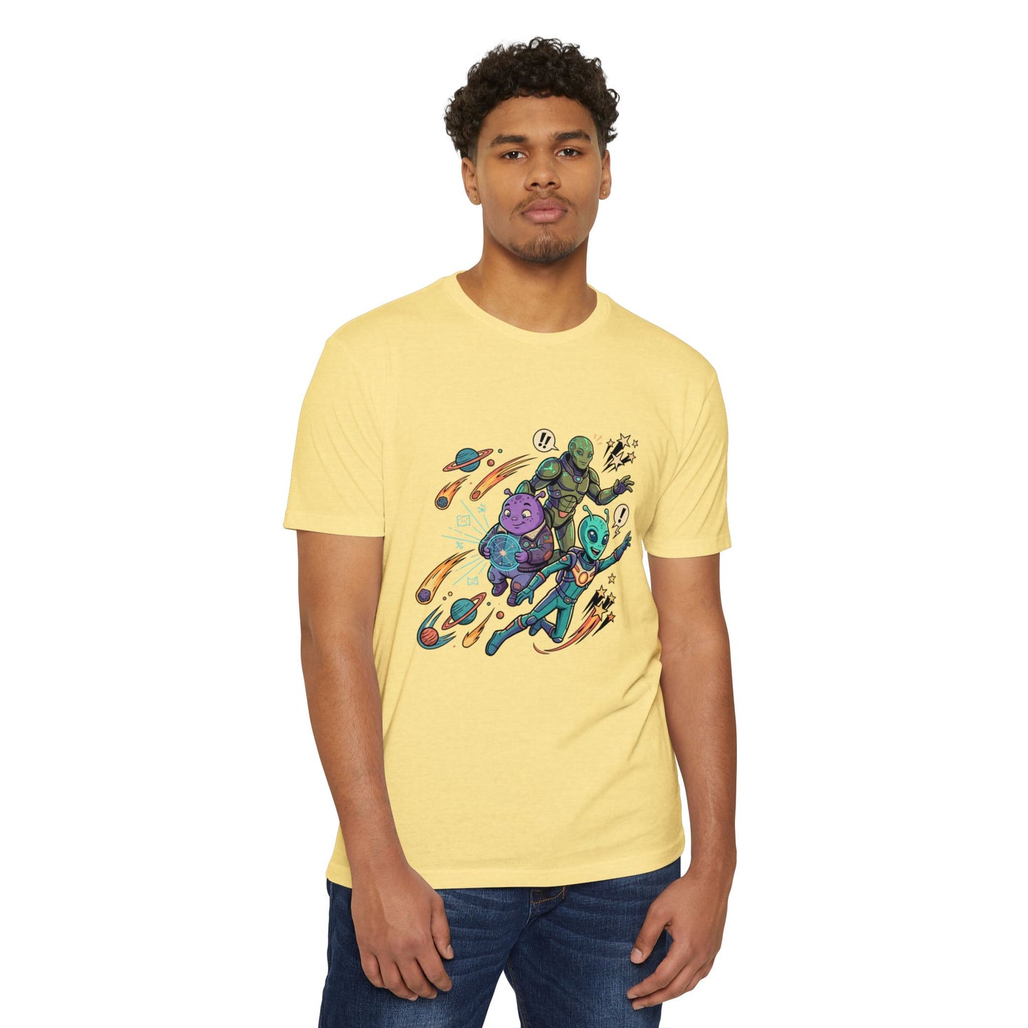 Alien Skate Crew T-Shirt — Retro Space Skateboarding Graphic Tee