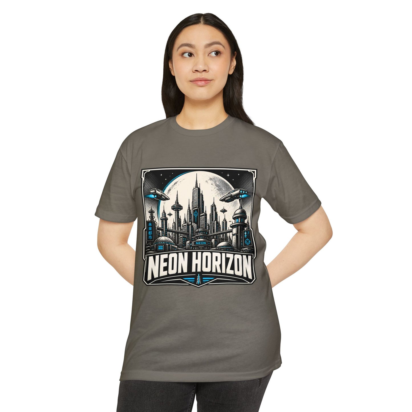 Neon Horizon Sci‑Fi T-Shirt