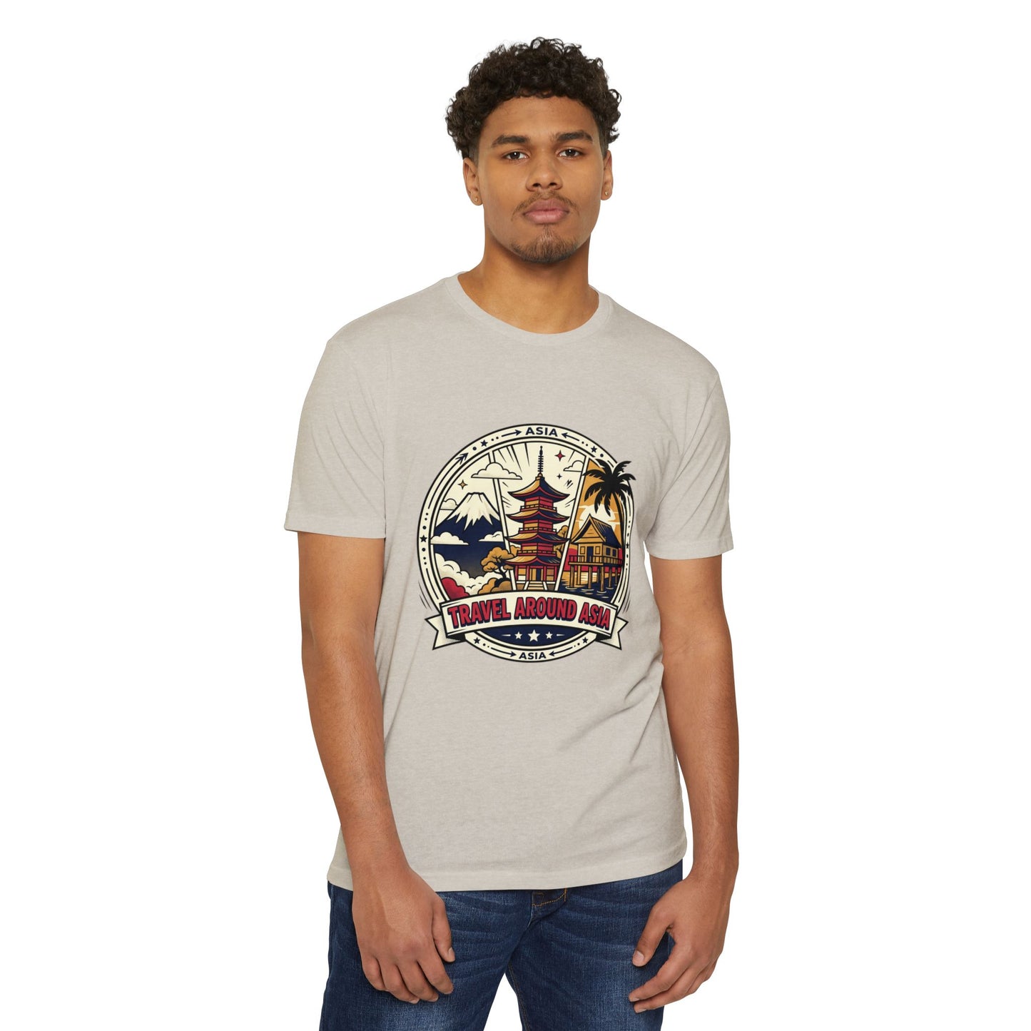 Travel Around Asia Vintage Globe Adventure T-Shirt