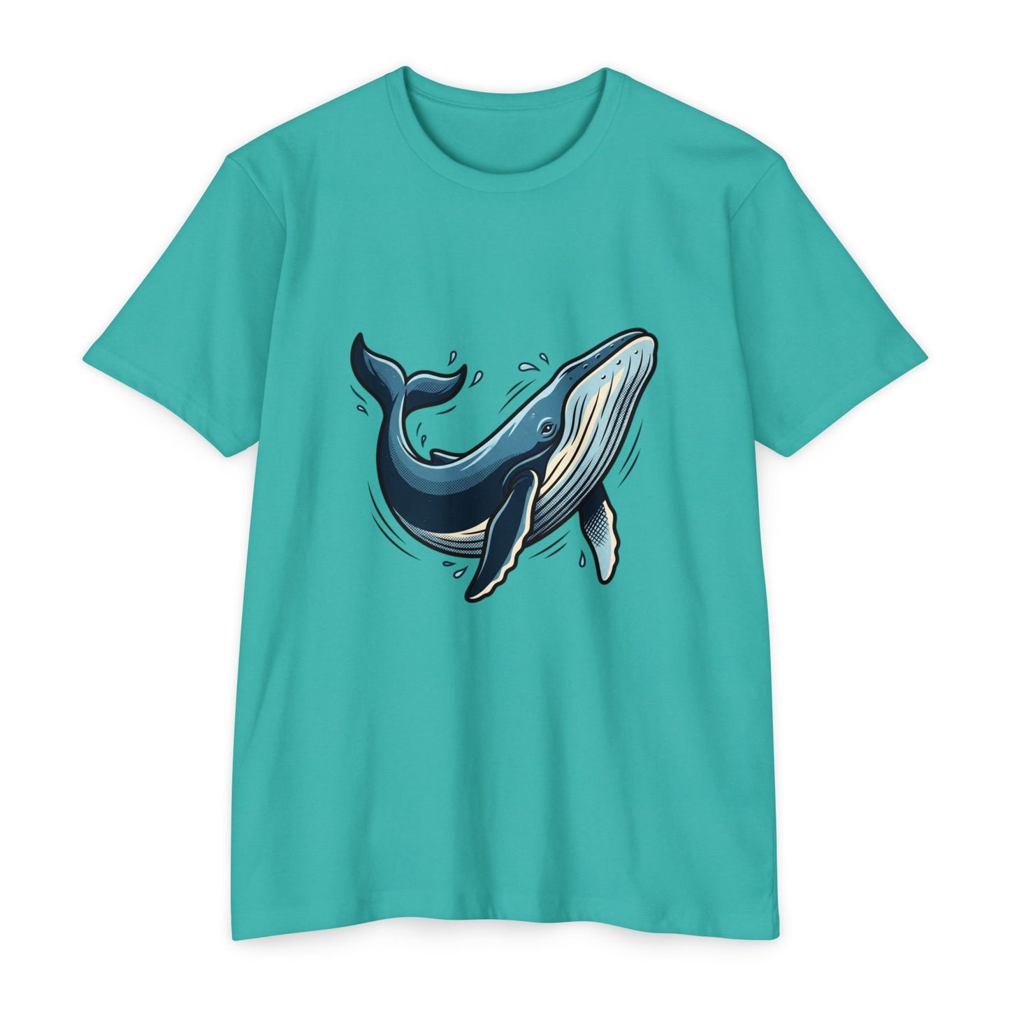 Whale Illustration T-Shirt — Retro Ocean Graphic Tee