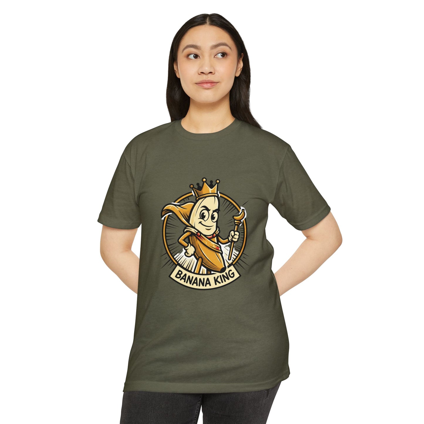 Banana King Retro Graphic T-Shirt — Vintage Fruit Mascot Tee