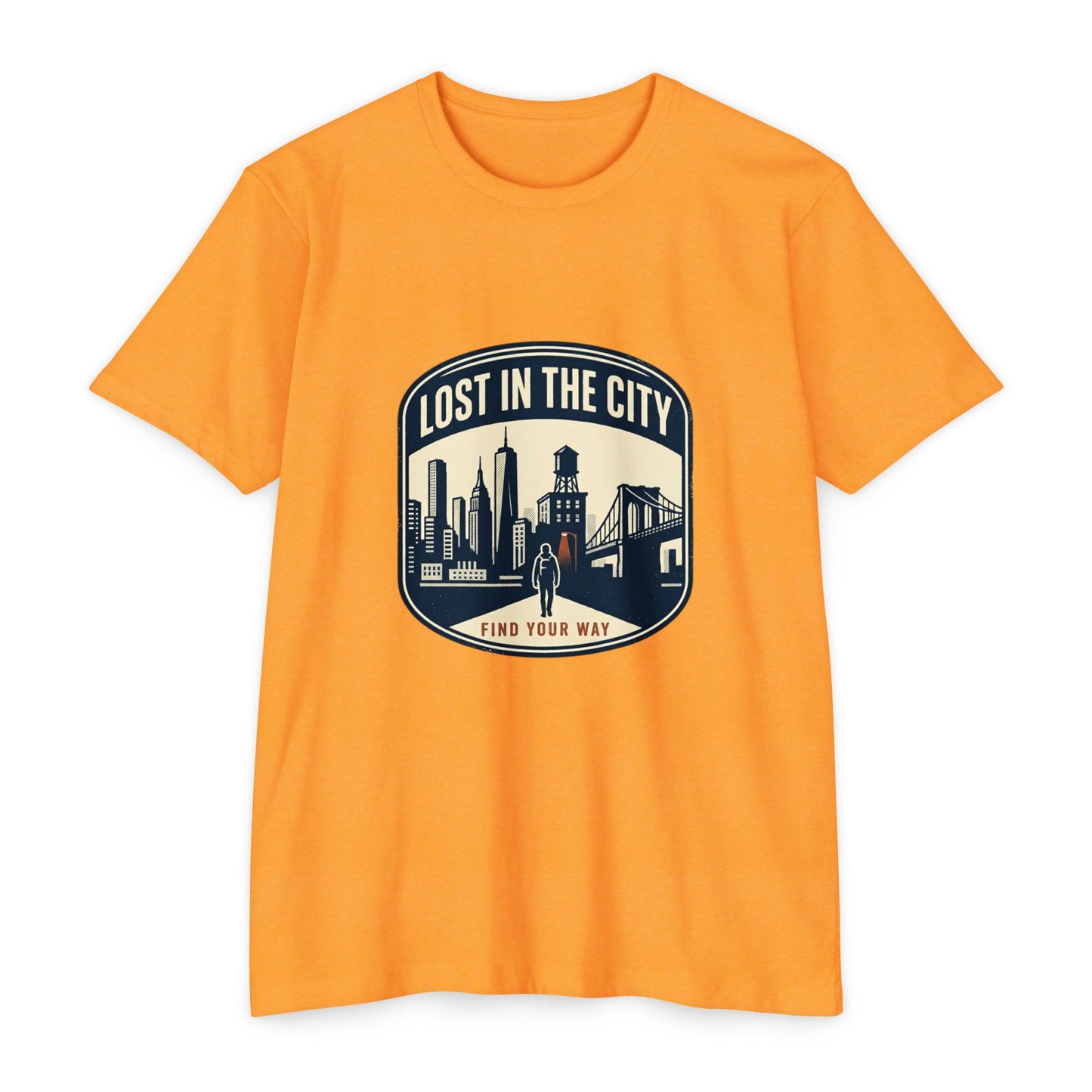 Find Your Way Vintage Urban Skyline T-Shirt