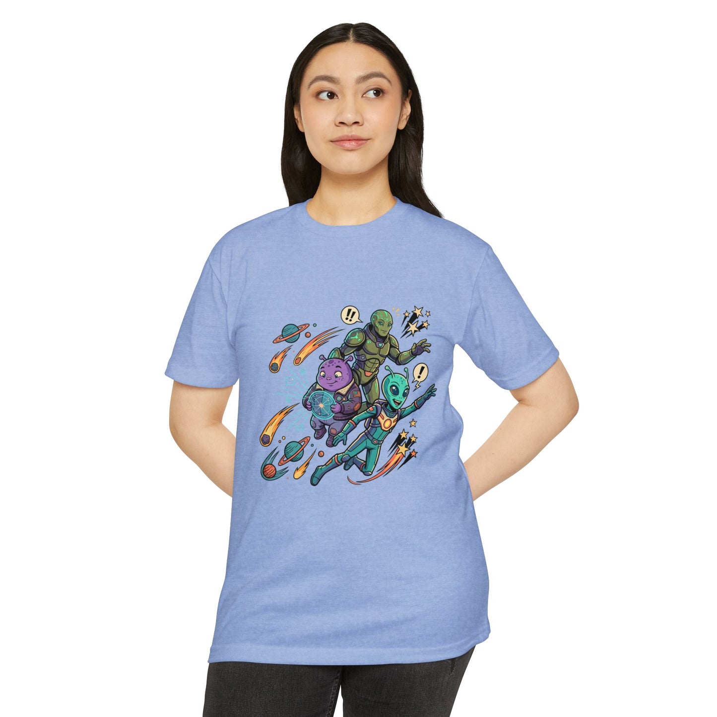 Alien Skate Crew T-Shirt — Retro Space Skateboarding Graphic Tee