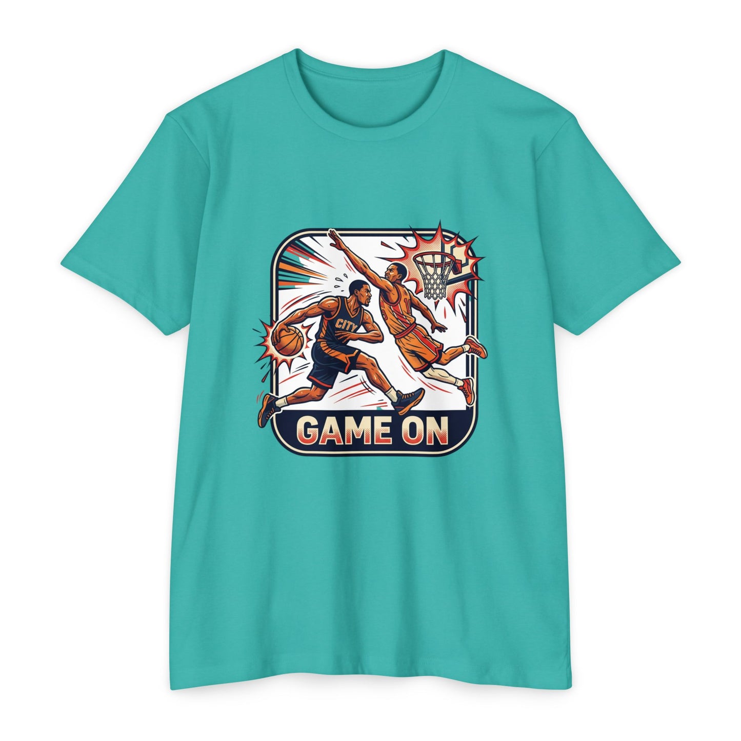 Basketball T-Shirt — Retro 'Game On' Dunk Design
