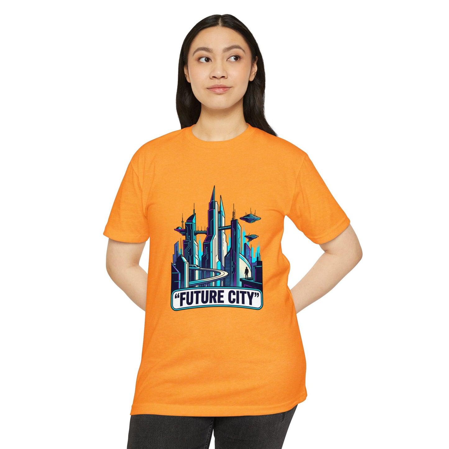 Future City Retro Futuristic Skyline T-Shirt