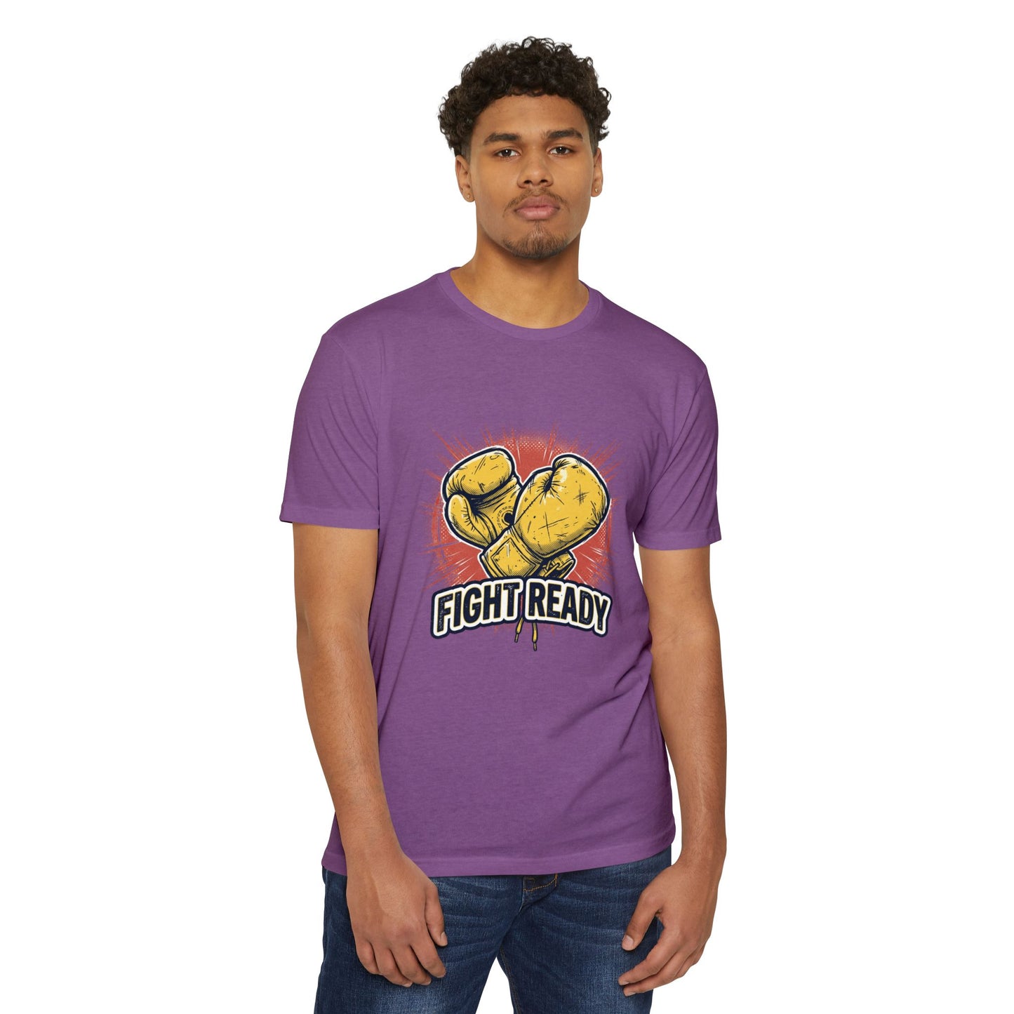 Fight Ready Boxing T-Shirt — Vintage Yellow Gloves Graphic Tee