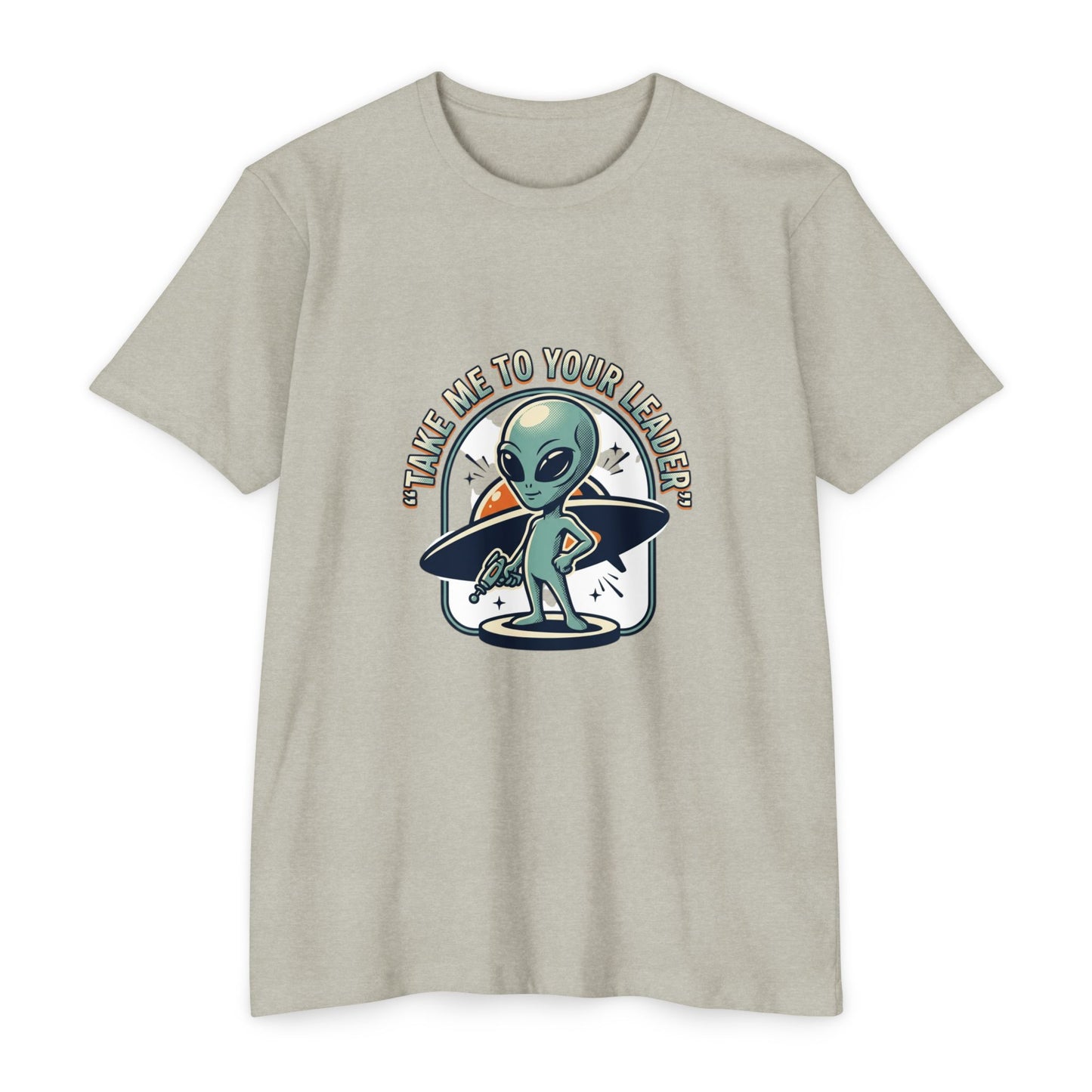 Alien Surfer T-Shirt — "Take Me to Your Leader" Graphic Tee
