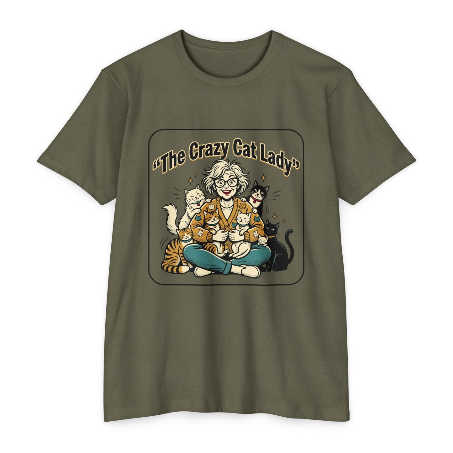 Crazy Cat Lady Retro Cat Mom T-Shirt