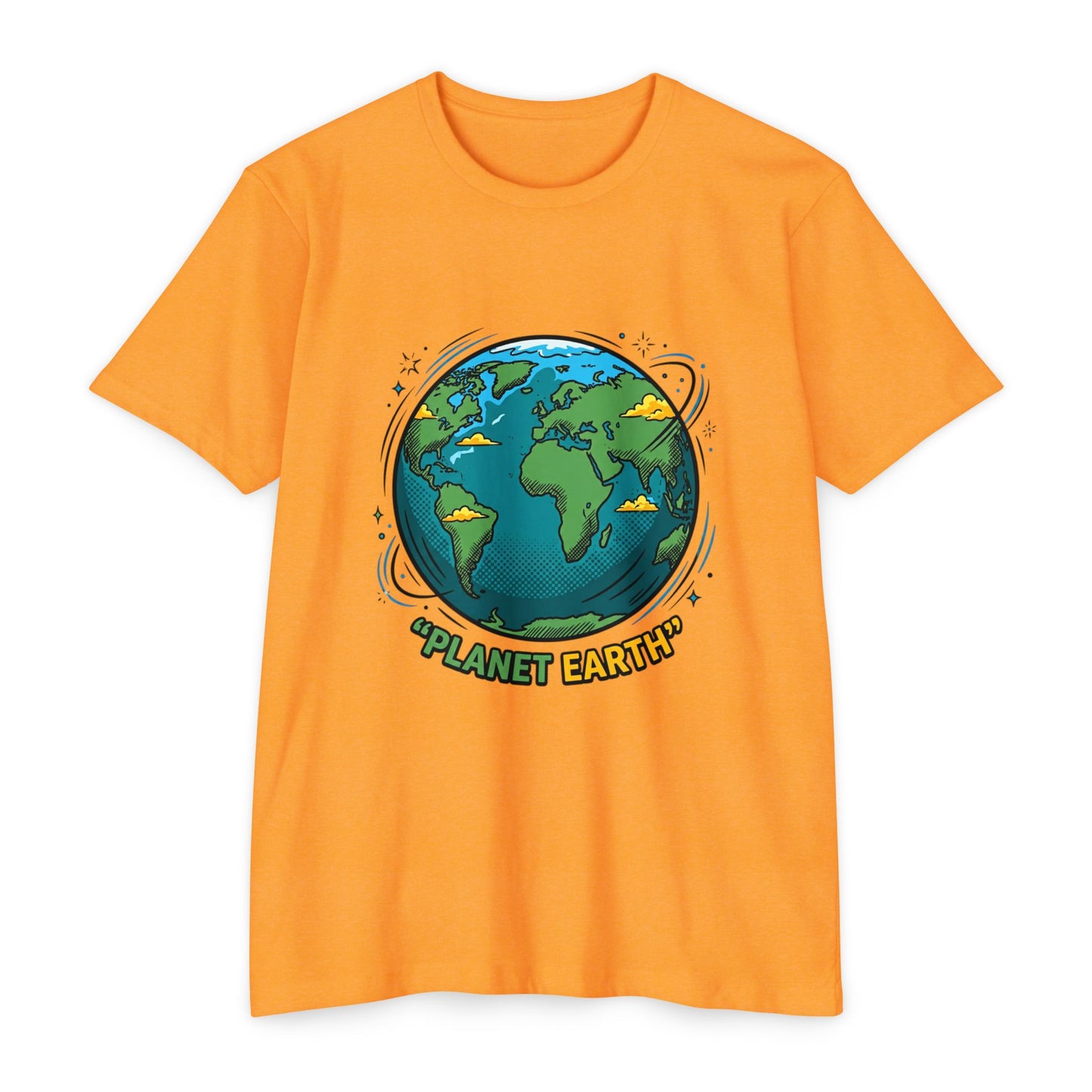 Retro Planet Earth Graphic T-Shirt — Vintage Earth Illustration Tee