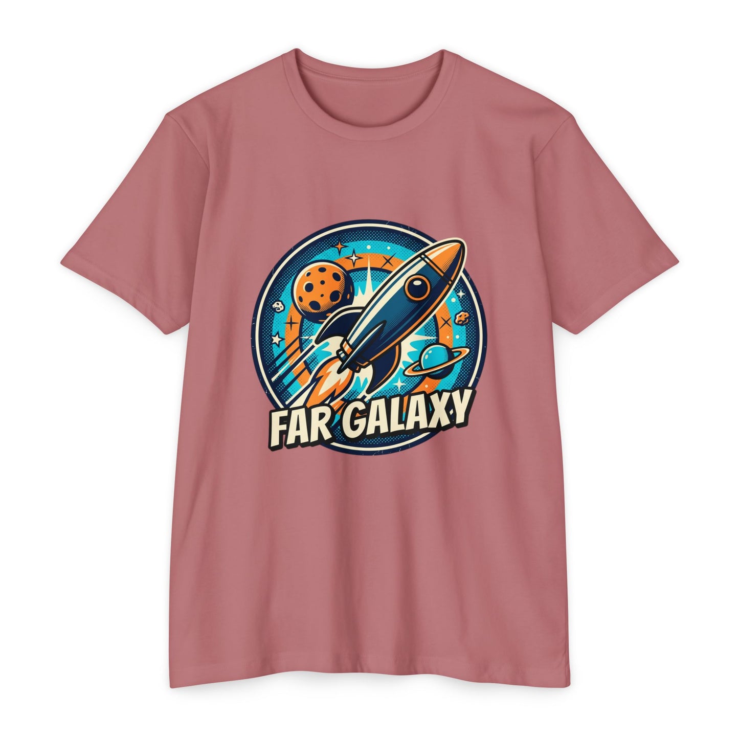Retro Far Galaxy Rocket T-Shirt — Vintage Space Graphic Tee