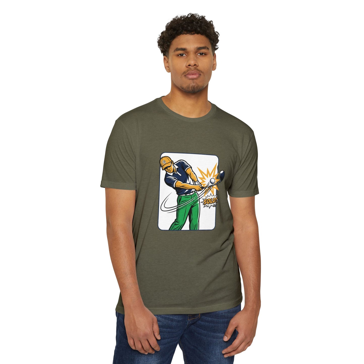 Solid Golfer Illustration Golf Swing T-Shirt
