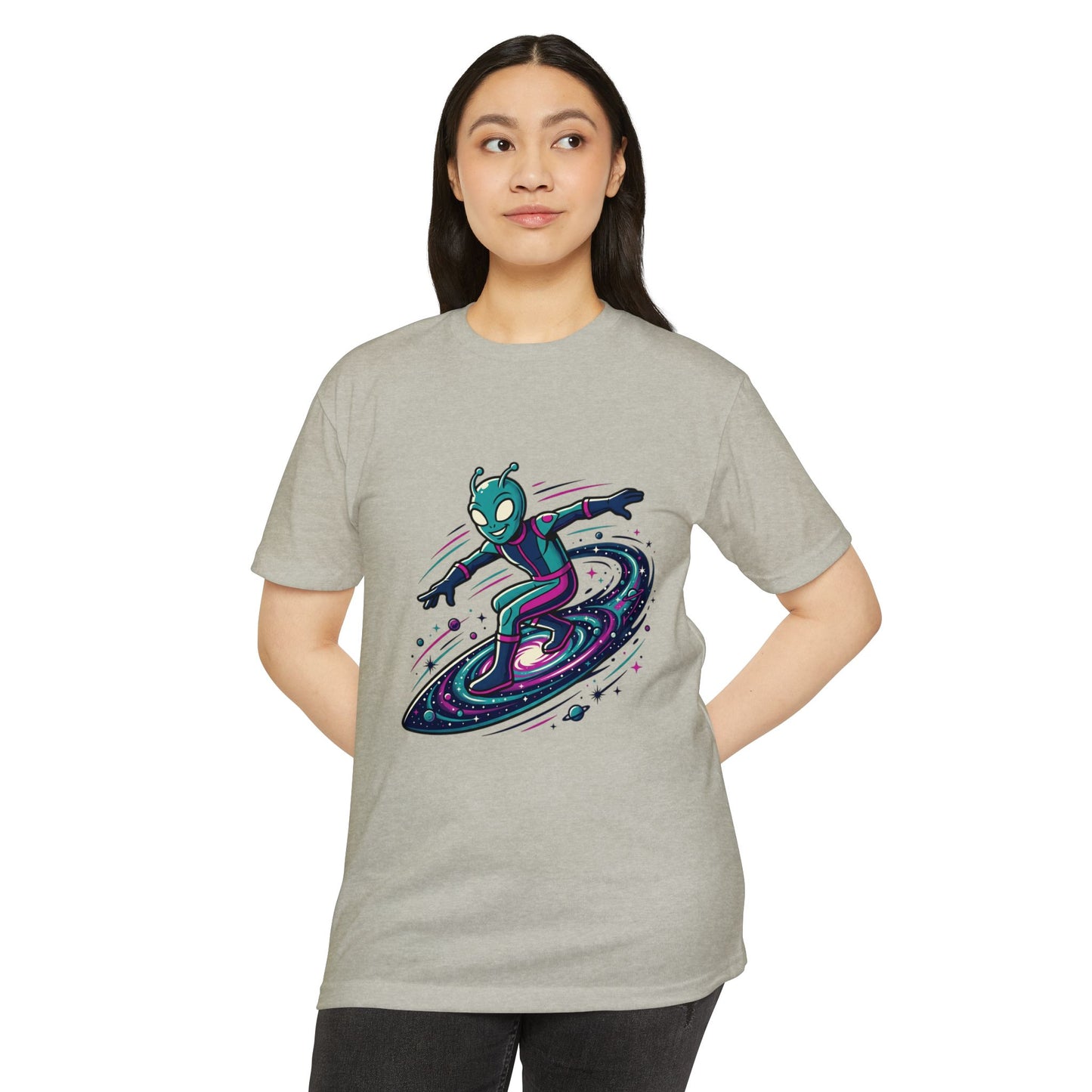 Alien Surfer Retro Space Skate T-Shirt