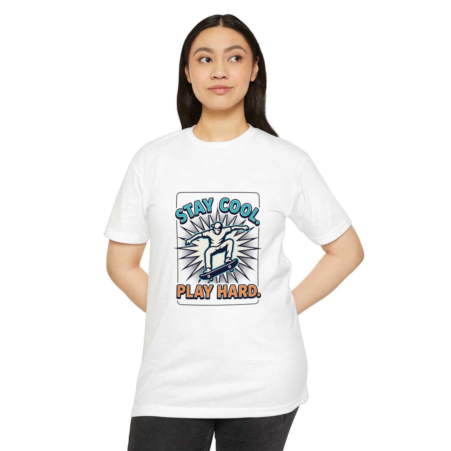 Stay Cool Play Hard Skateboard T-Shirt